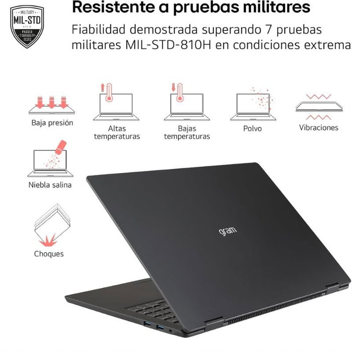 LG Gram 16Z90TL-G.AU88BN Intel Core Ultra 7 32 GB 1 TB SSD 16 pulg Negro LG Gram 16Z90TL-G.AU88BN Intel Core Ultra 7 32 GB 1 TB SSD 16 pulg Negro